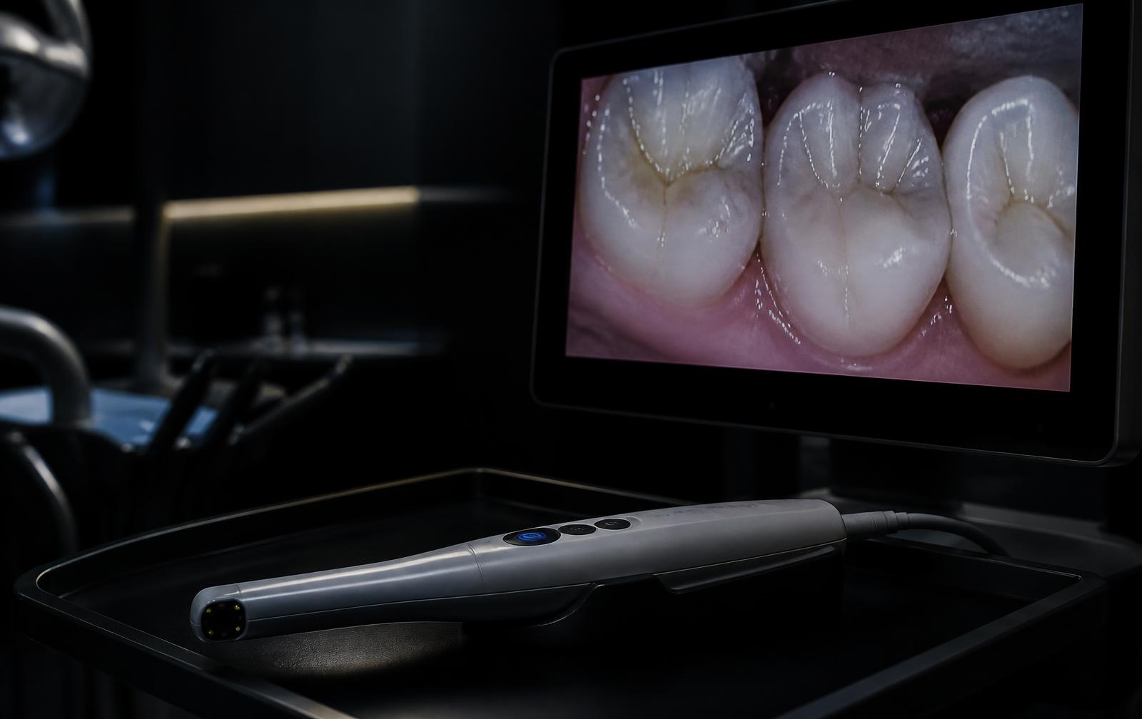 Câmera intraoral SkyCam em uso na Mavine